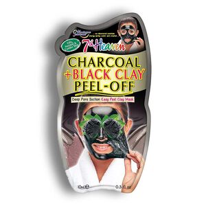 ماسک صورت لایه ای 7th Heaven سری Charcoal Black Clay مدل Peel Off حجم 10 میل