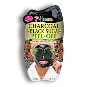 ماسک صورت لایه ای 7th Heaven سری Charcoal Black Sugar مدل Peel Off حجم 10 میل