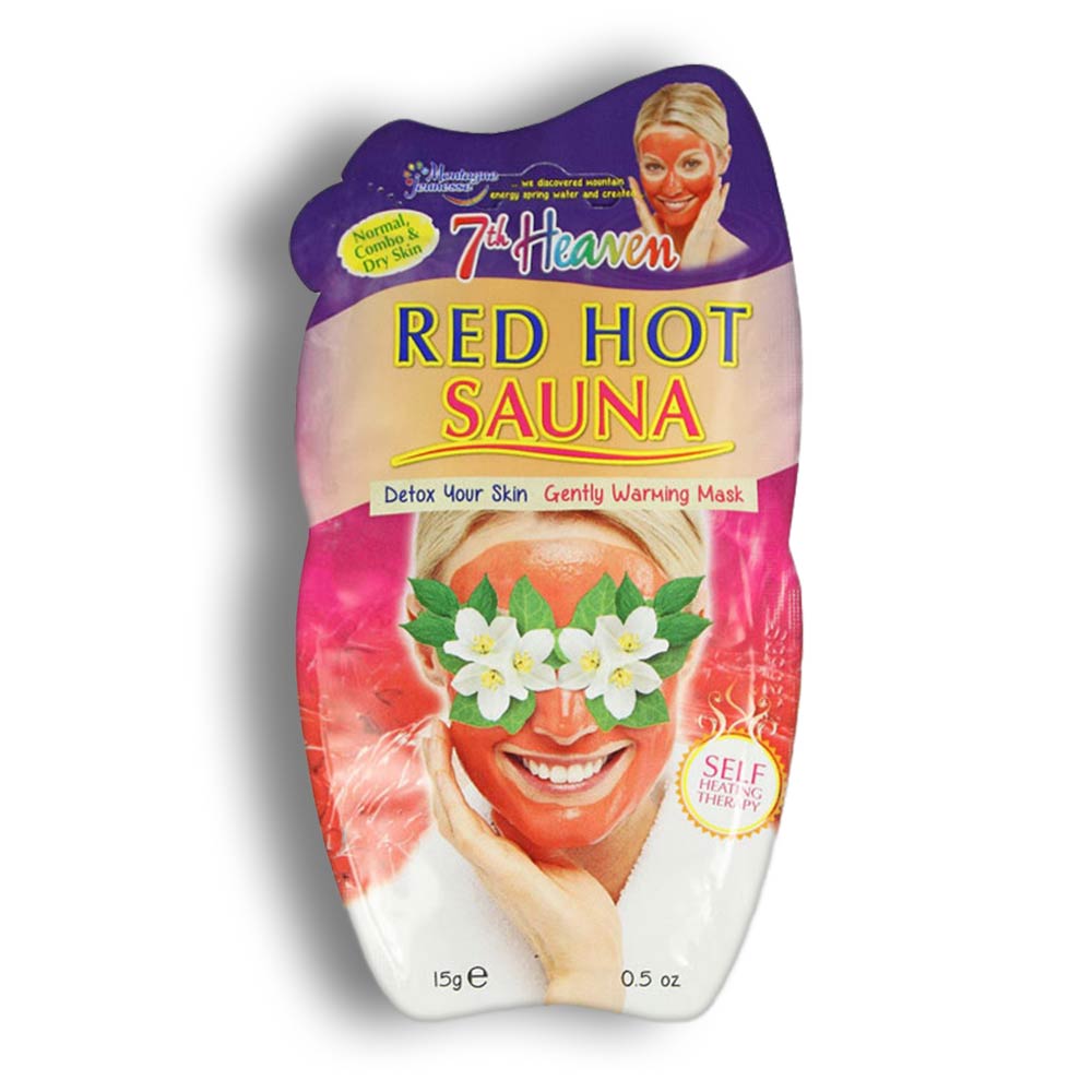 ماسک صورت حرارتی 7th Heaven سری Red Hot Sauna وزن 15 گرم