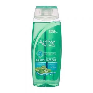 شامپو بدن اکتیو Active مدل Green Valley حاوی عصاره آلوئه ورا حجم 400 میل