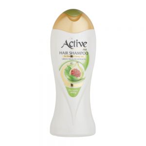 شامپو حجم دهنده موی سر اکتیو Active مدل Green Tea And Fig مناسب موهای چرب وزن 400 گرم