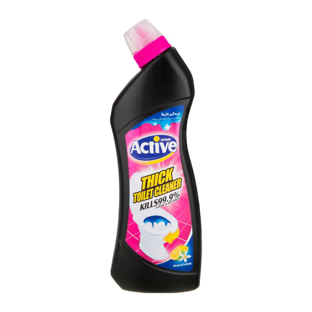 مایع جرمگیر غلیظ سرویس بهداشتی اکتیو Active مدل Thick رایحه لیمو و شکوفه وزن 750 گرم