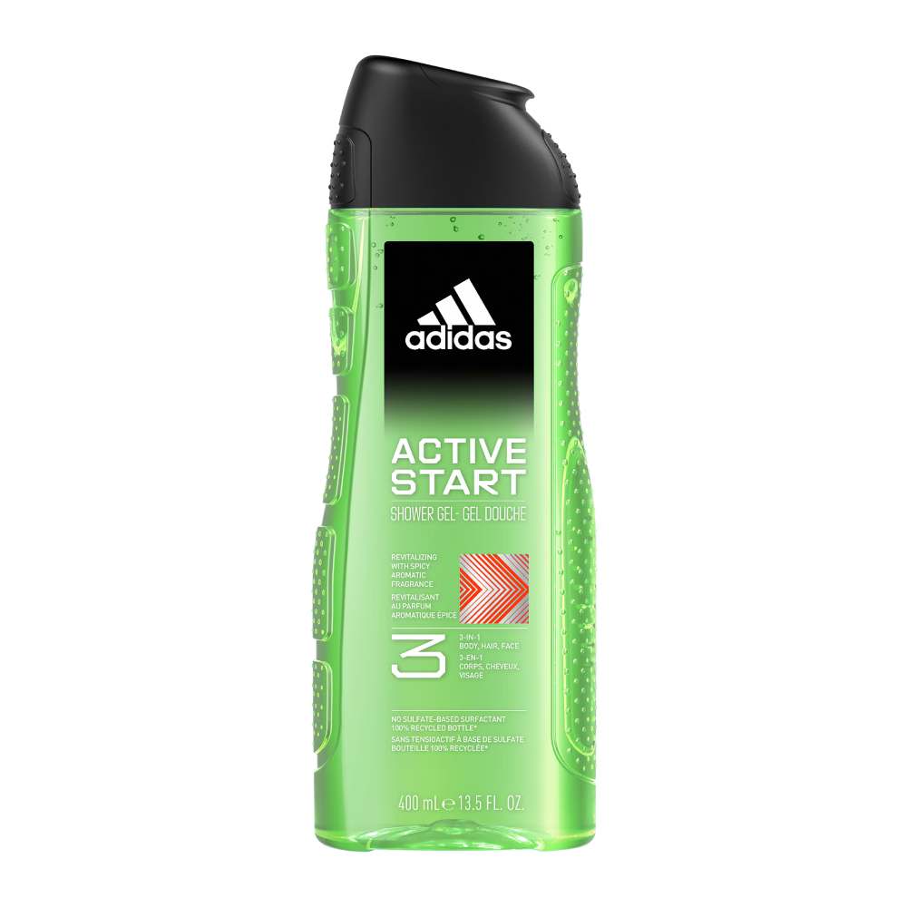 شامپو سر و بدن و صورت آدیداس Adidas مدل Active Start مناسب آقایان حجم 400 میل