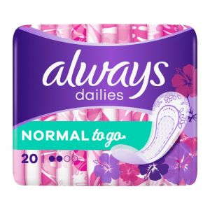 نوار بهداشتی آلویز Always مدل Normal To Go مناسب مصرف روزانه بسته 20 عددی