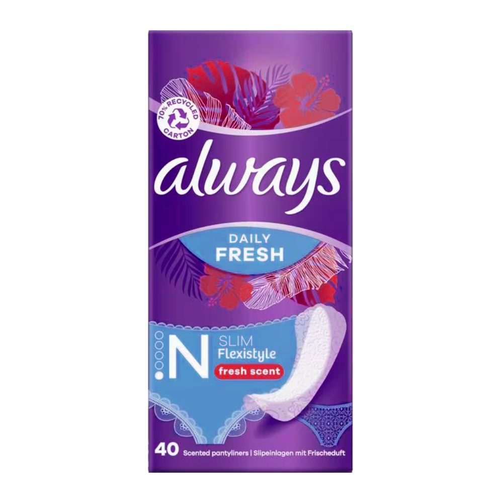 نوار بهداشتی آلویز Always مدل Daily Fresh نازک بسته 40 عددی