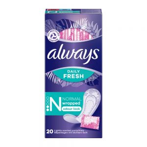 نوار بهداشتی آلویز Always مدل Normal Wrapped مناسب استفاده روزانه بسته 20 عددی