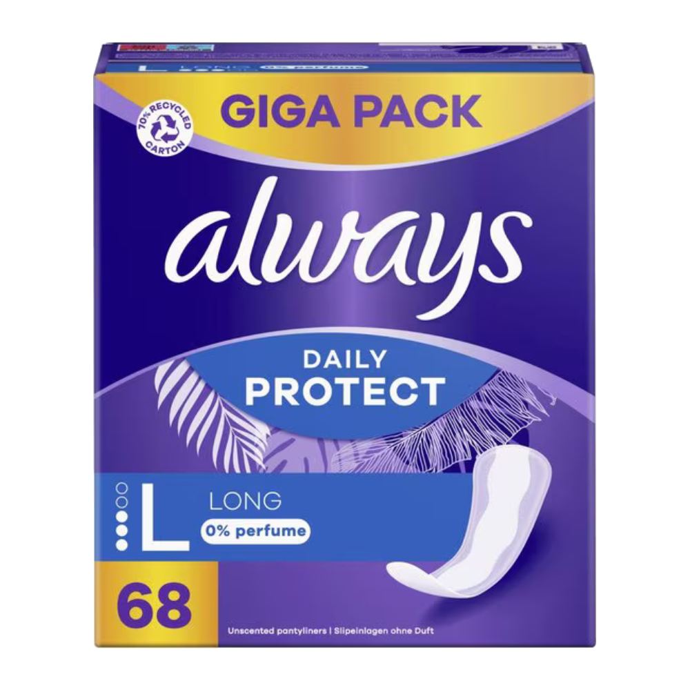 نوار بهداشتی آلویز Always مدل Daily Protect مناسب استفاده روزانه بسته 68 عددی