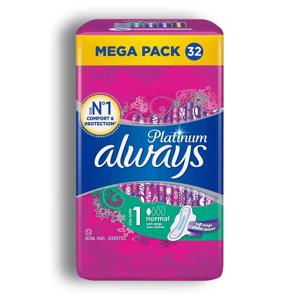 پد Always سری Mega Pack مدل Platinum نوع Normal تعداد 32 عدد