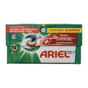 قرص ماشین لباسشویی Ariel مدل Extra Poder لکه بری قوی بسته 40 عددی