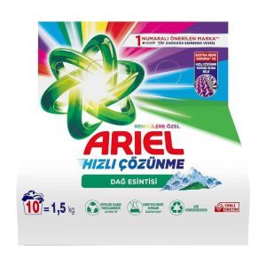 پودر لباسشویی Ariel مدل Hizli Cozunme رایحه نسیم کوهستان وزن 1500 گرم