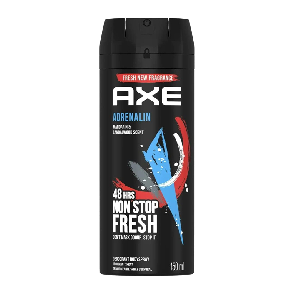 اسپری ضد تعریق بدن اکس AXE مدل Adernaline حجم ۱۵۰ میل