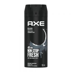اسپری ضد تعریق بدن اکس AXE مدل Black رایحه گلابی و چوب سدر حجم 150 میل