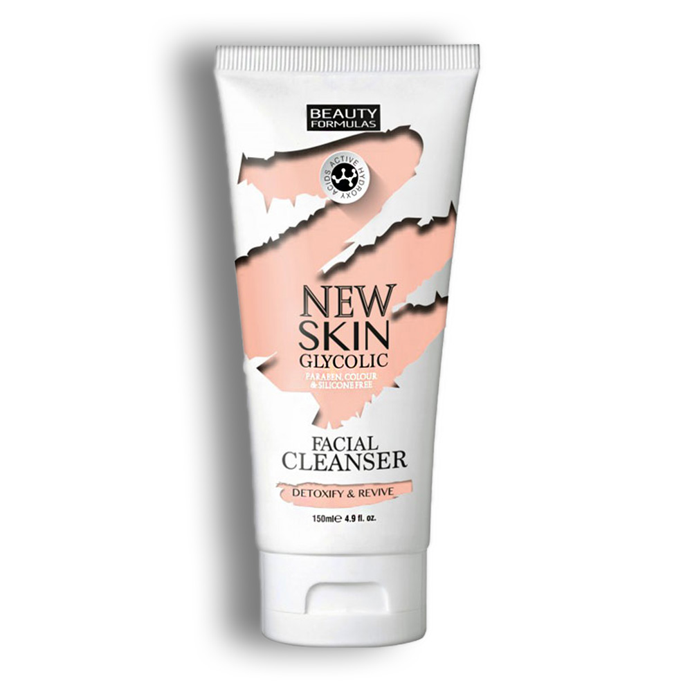 کرم گلیکولیک پاک کننده صورت Beauty Formulas سری New Skin مدل Facial Cleanser حجم 150 میل