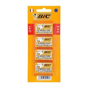 تیغ یدک اصلاح بیک Bic مدل Chrome Platinum مناسب انواع پوست‌ بسته 4 عددی