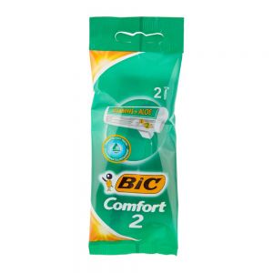 خودتراش یکبار مصرف بیک Bic مدل Comfort 2 دارای تیغه دو لبه بسته 2 عددی