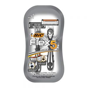 خودتراش بیک Bic مدل Flex 5 دارای تیغه پنج لبه بسته 2 عددی