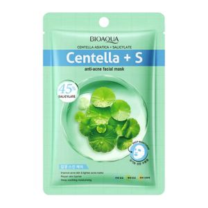 ماسک صورت ورقه ای Bioaqua مدل Centella + S بهبود جای جوش حجم 25 میل