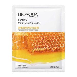 ماسک صورت ورقه ای Bioaqua مدل Honey حاوی عصاره عسل وزن 25 گرم