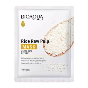 ماسک صورت ورقه ای Bioaqua مدل Rice Raw Pulp حاوی عصاره برنج وزن 25 گرم