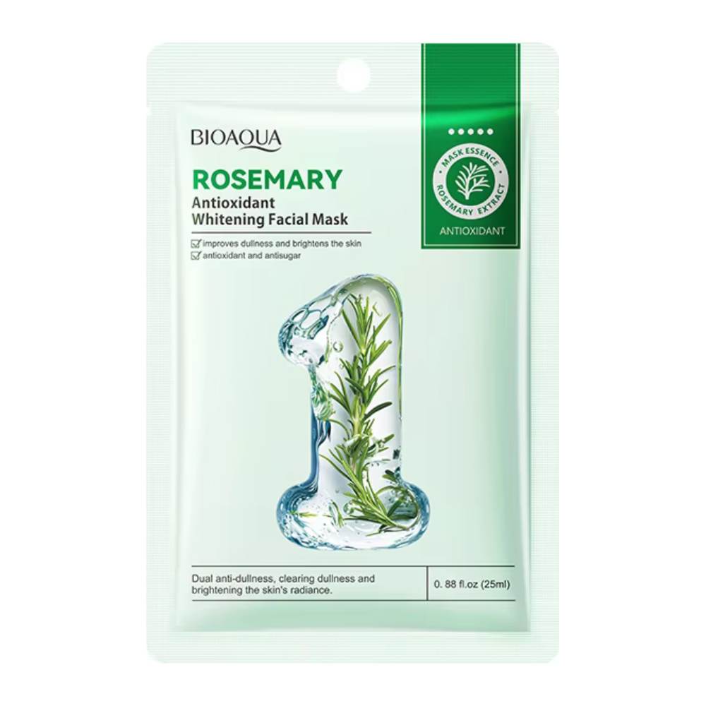 ماسک صورت ورقه ای Bioaqua مدل Rosemary روشن کننده پوست حجم 25 میل
