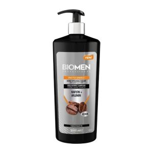 شامپو تقویت کننده مو بیومن Biomen مدل Kafein + Arjinin مناسب موهای آسیب دیده حجم 1000 میل