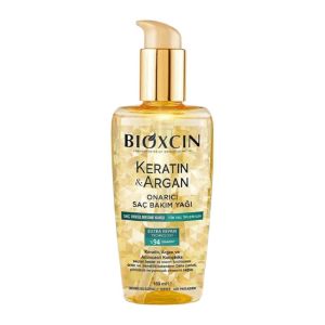 روغن مو ترمیم کننده Bioxcin مدل Keratin And Argan حاوی کراتین و روغن آرگان حجم 150 میل