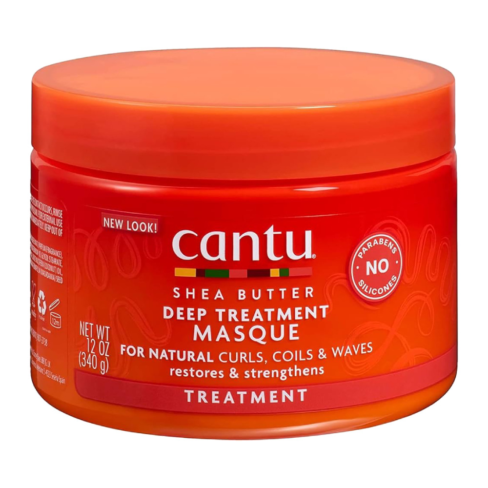 ماسک مو تقویت کننده کانتو Cantu مدل Deep Treatment مناسب موهای فر حجم 340 گرم