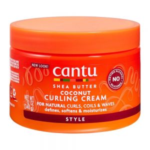 کرم مو مناسب موی فر کانتو Cantu مدل Curling حاوی کره شی و روغن نارگیل حجم 340 گرم