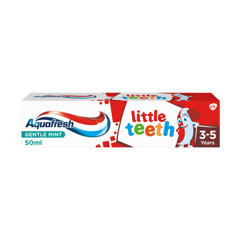 خمیر دندان کودک آکوا فرش Aquafresh مدل Little Teeth مناسب کوکان 3 تا 5 ساله حجم 50 میل