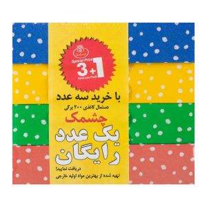 دستمال کاغذی جعبه ای چشمک Cheshmak دو لایه 100 برگ طرح خالدار بسته 4 عددی
