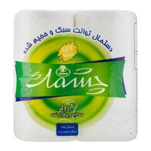دستمال توالت چشمک Cheshmak چهار لایه پرفراژدار بسته 4 عددی