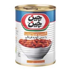 کنسرو خوراک لوبیا چیتی چین چین Chin Chin مدل Canned Bean وزن 380 گرم
