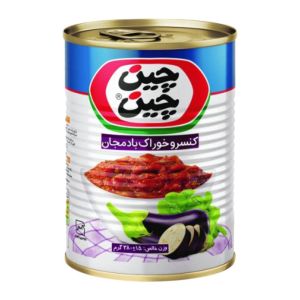 کنسرو خوراک بادمجان چین چین Chin Chin مدل Eggplant Meal وزن 380 گرم