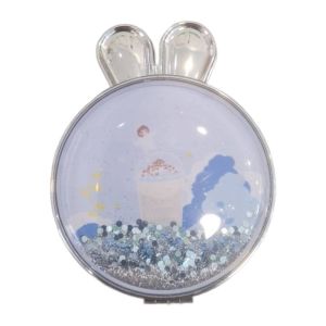 آینه جیبی تاشو خرگوشی مدل Bunny Ears طرح اکلیلی بسته 1 عددی