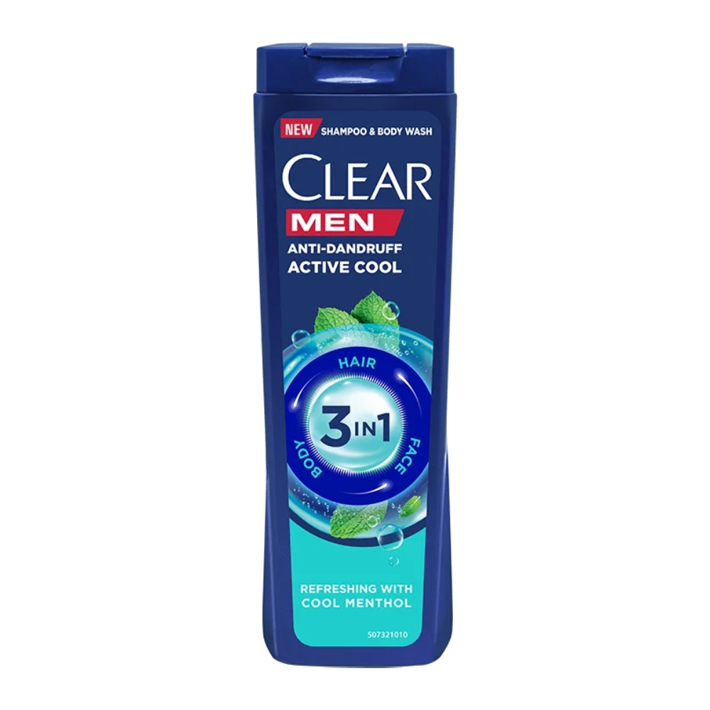 شامپو ضد شوره کلیر Clear مدل Active Cool حاوی عصاره نعنا حجم 400 میل