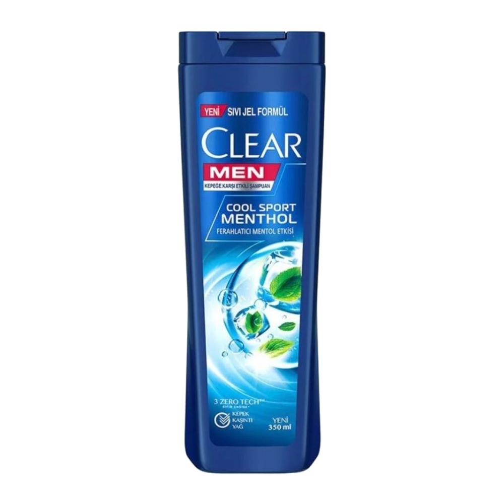 شامپو ضد شوره کلیر Clear مدل Cool Sport Menthol حاوی عصاره نعنا حجم 350 میل