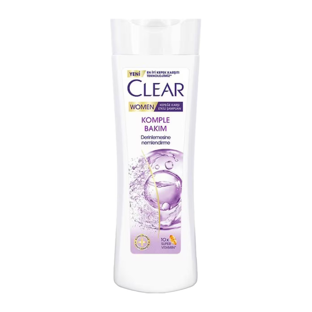 شامپو ضد شوره زنانه کلیر Clear مدل Komple Bakim رایحه شکوفه گیلاس حجم 350 میل