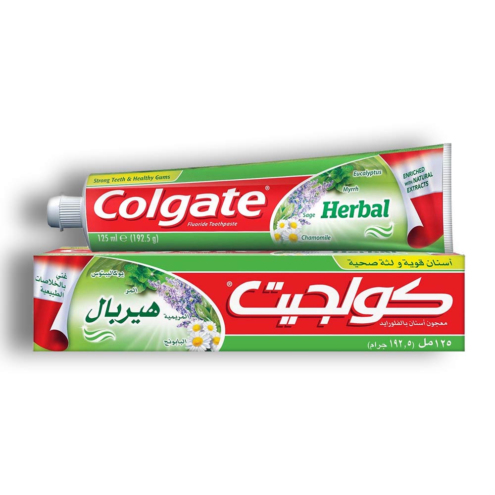 خمیردندان Colgate مدل Herbal حاوی فلوراید حجم 125 میل