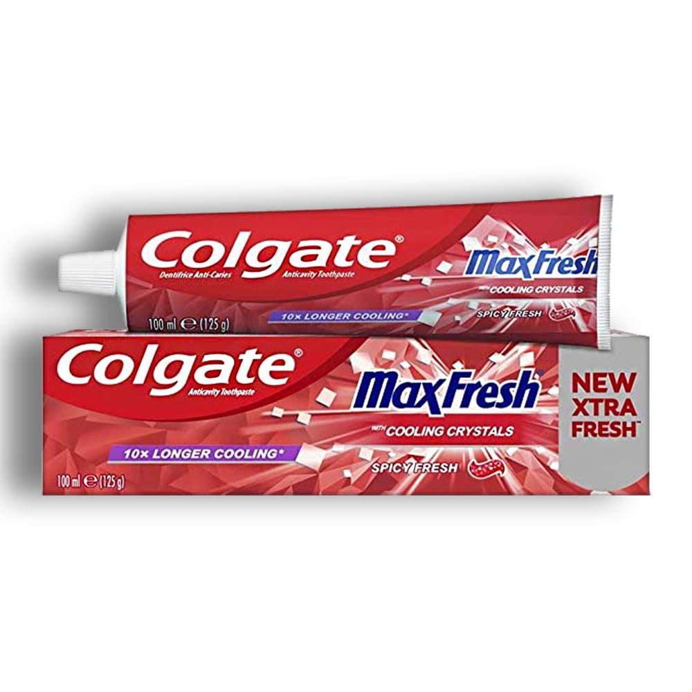 خمیردندان ضد پوسیدگی Colgate سری Max Fresh مدل Spicy Fresh حاوی کریستال خنک کننده حجم 100 میل