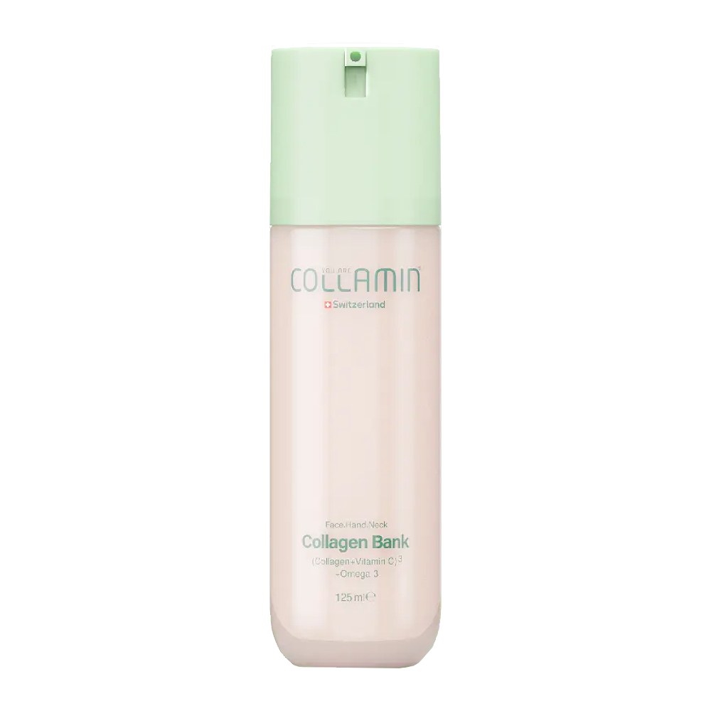 کرم مرطوب کننده دست و صورت کلامین Collamin مدل Collagen Bank کلاژن بانک حجم 125 میل