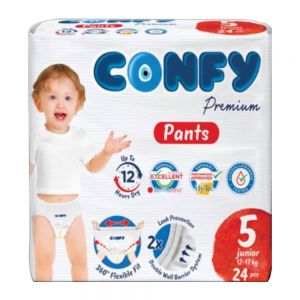 پوشک شرتی کانفی Confy مدل Junior مناسب کودک وزن 12 تا 17 کیلوگرم بسته 24 عددی
