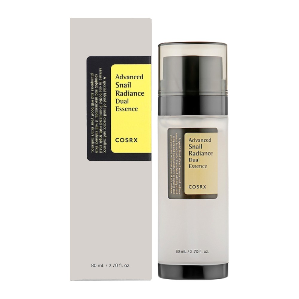 سرم اسنس دوگانه پوست Cosrx مدل Advanced Snail Radiance جوانساز پوست حجم 80 میل