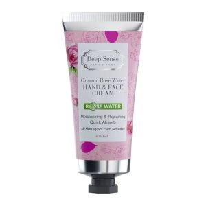 کرم دست و صورت دیپ سنس Deep Sense مدل Organic Rose Water حاوی گلاب طبیعی حجم 60 میل