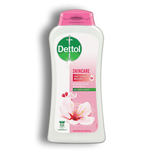 مایع شست و شو بدن Dettol آنتی باکتریال مدل Skincare رایحه شکوفه ساکورا وزن 300 گرم