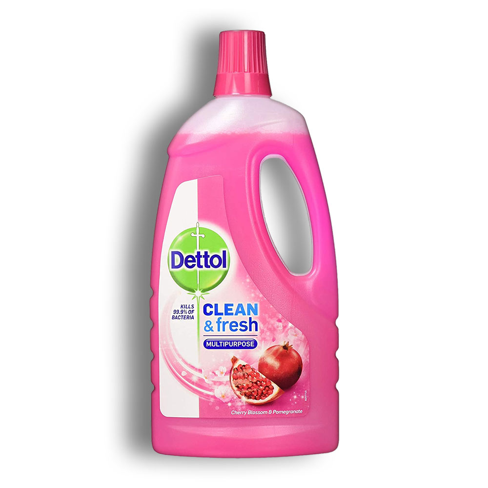 مایع همه کاره Dettol آنتی باکتریال سری Clean and Fresh رایحه شکوفه گیلاس و انار حجم 1 لیتر