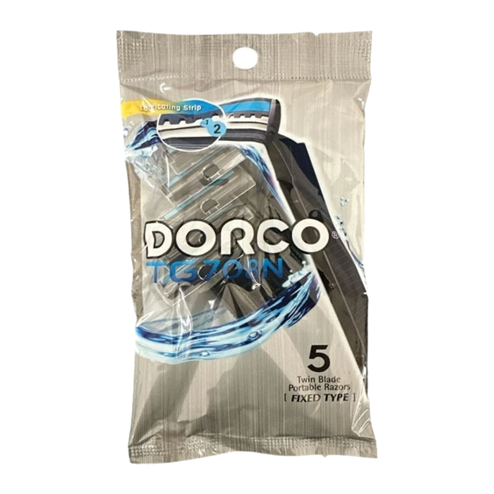 خودتراش یکبار مصرف دورکو Dorco مدل TG708N تیغ دو لبه بسته 5 عددی