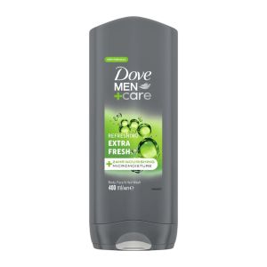 شامپو سر، بدن و صورت داو Dove سری  Men+Care مدل Extra Fresh حجم 400 میل