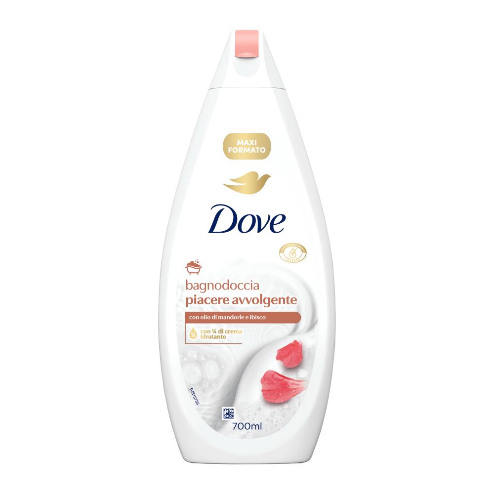 شامپو بدن داو Dove مدل Bagnodoccia Piacere Avvolgente حاوی عصاره بادام حجم 700 میل