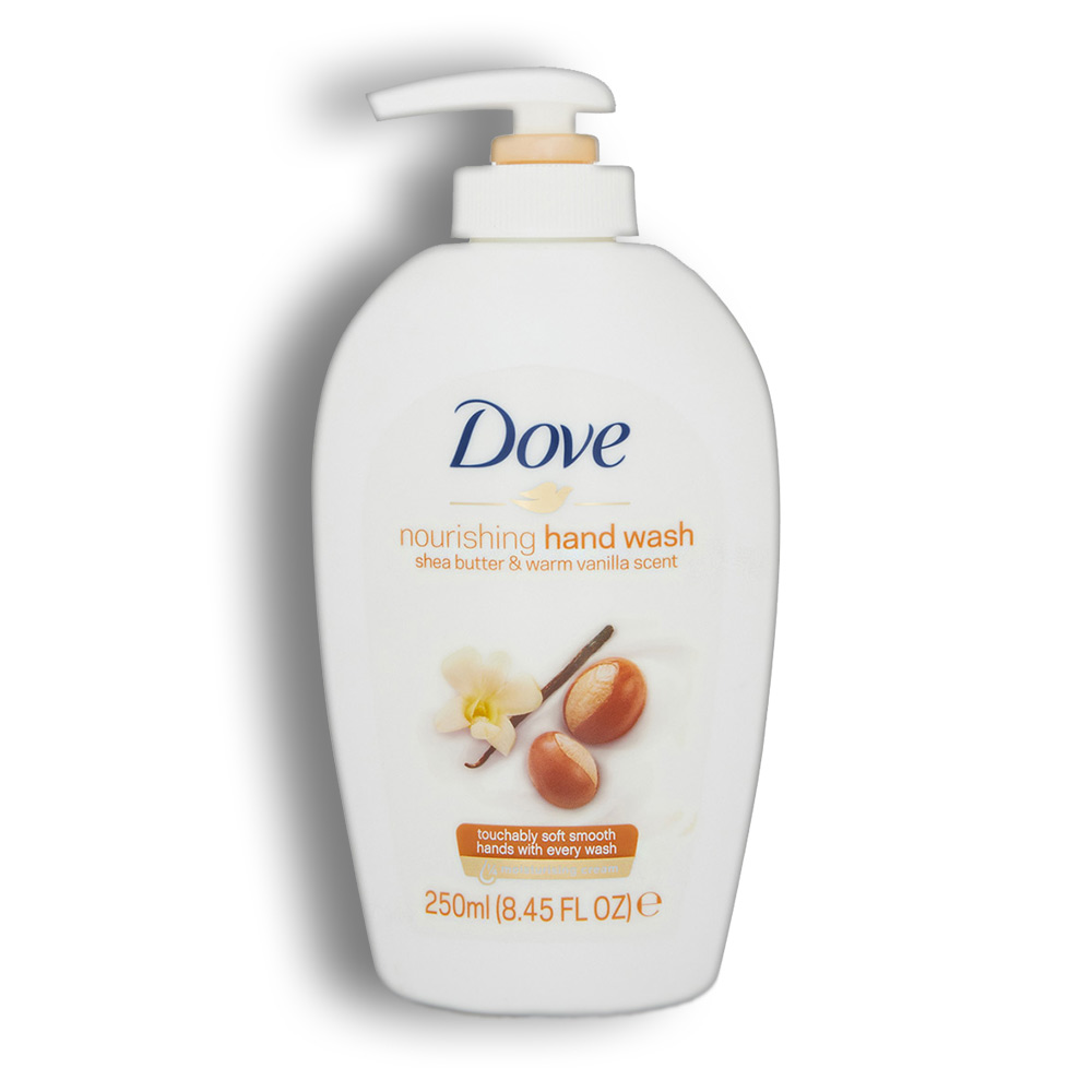 مایع دستشویی Dove سری Nourishing رایحه کره شی و وانیل گرم حجم 250 میل