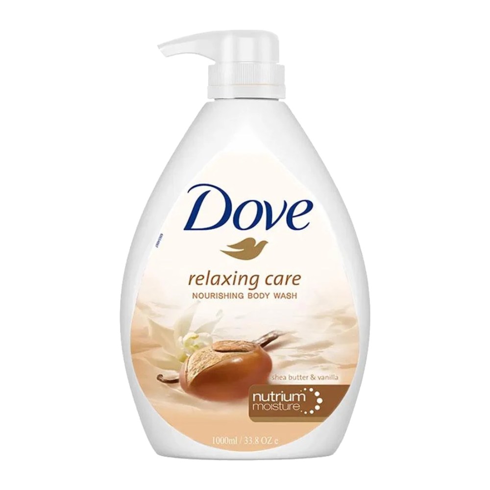 شامپو بدن داو Dove مدل Relaxing Care حاوی شی باتر و عصاره وانیل حجم 1000 میل